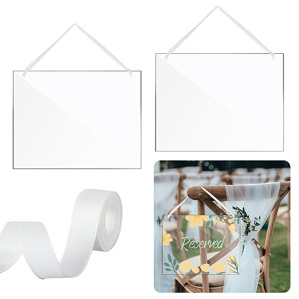 PandaHall AHANDMAKER 2 Pcs Clear Acrylic Hanging Sign 8.66"x11" Wedding Chair Signs Reserved Seating Signs DIY Blank Names for Wedding..., Multicolor
PandaHall AHANDMAKER 2 Pcs Clear Acrylic Hanging Sign 8.66"x11" Wedding Chair Signs Reserved Seating Signs DIY Blank Names for Wedding..., Multicolor