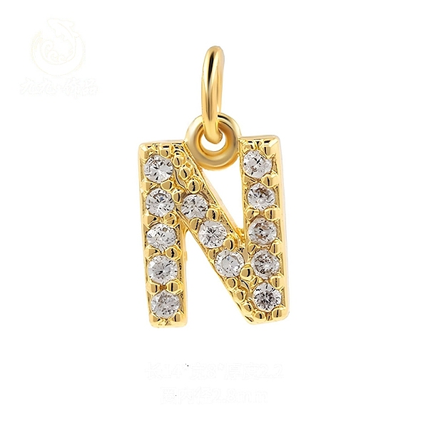 PandaHall Brass Cubic Zirconia Pendants with Jump Rings, Real 18K Gold Plated, Letter N, 14x8x2.2mm, Hole: 2.8mm Brass+Cubic Zirconia Letter..., Clear
PandaHall Brass Cubic Zirconia Pendants with Jump Rings, Real 18K Gold Plated, Letter N, 14x8x2.2mm, Hole: 2.8mm Brass+Cubic Zirconia Letter..., Clear