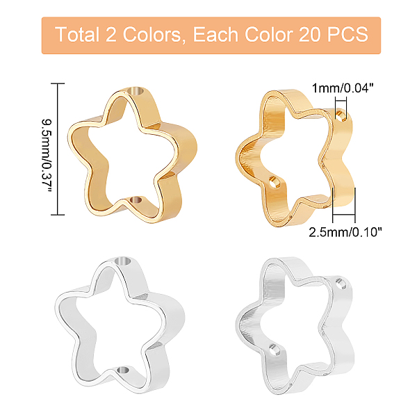 PandaHall Star Bead Frames, 40pcs Hollow Star Charms 9.5mm Golden Metal Links Double Hole Frames Silver Open Connectors Fit for 6mm Beads...
PandaHall Star Bead Frames, 40pcs Hollow Star Charms 9.5mm Golden Metal Links Double Hole Frames Silver Open Connectors Fit for 6mm Beads...