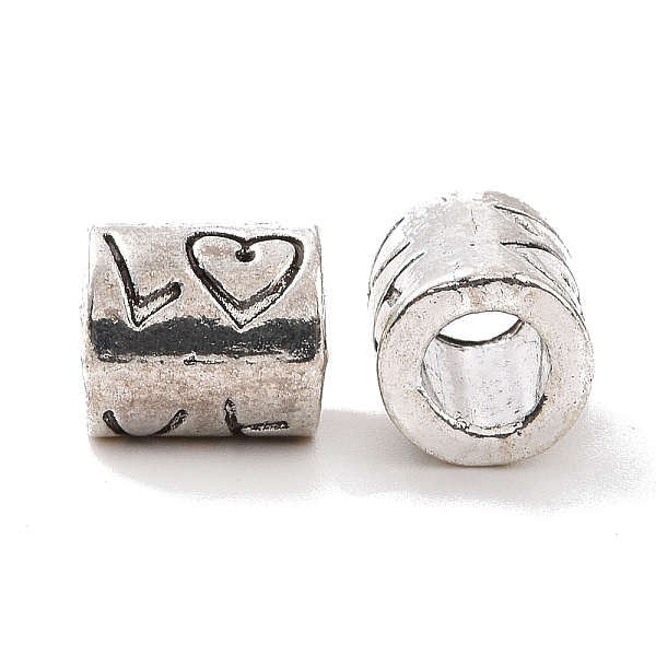 PandaHall Tibetan Style Alloy European Beads, Large Hole Beads, Column with Word Love, Antique Silver, 9x8mm, Hole: 4.3mm, about...
PandaHall Tibetan Style Alloy European Beads, Large Hole Beads, Column with Word Love, Antique Silver, 9x8mm, Hole: 4.3mm, about...