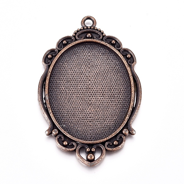 PandaHall Tibetan Style Alloy Pendant Cabochon Settings, Lead Free & Nickel Free, Oval, Red Copper, Tray: 40x30mm, 62x39x3mm, Hole: 2.5mm...
PandaHall Tibetan Style Alloy Pendant Cabochon Settings, Lead Free & Nickel Free, Oval, Red Copper, Tray: 40x30mm, 62x39x3mm, Hole: 2.5mm...