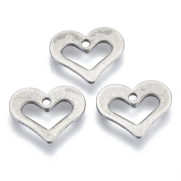 PandaHall 201 Stainless Steel Charms, Laser Cut, Hollow, Heart, Stainless Steel Color, 9x11x0.8mm, Hole: 1.2mm 201 Stainless Steel Heart
PandaHall 201 Stainless Steel Charms, Laser Cut, Hollow, Heart, Stainless Steel Color, 9x11x0.8mm, Hole: 1.2mm 201 Stainless Steel Heart