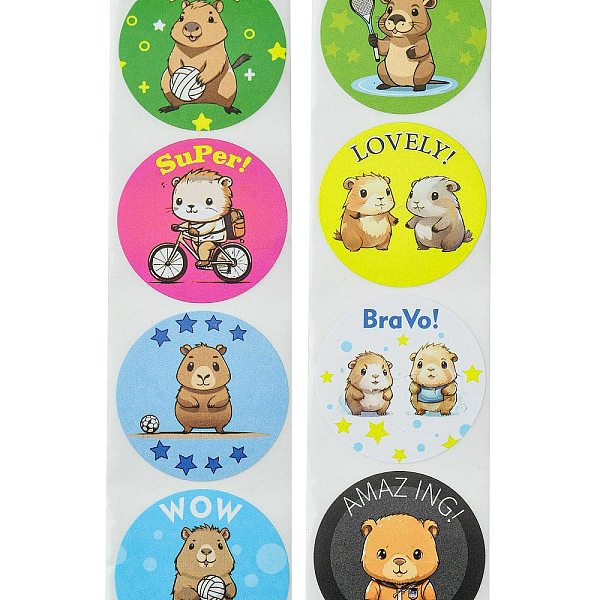 PandaHall Cartoon Patterns Paper Gift Sticker Rolls, Round for DIY Scrapbooking, Bear, 25mm, 500pcs/roll. Paper Bear Multicolor
PandaHall Cartoon Patterns Paper Gift Sticker Rolls, Round for DIY Scrapbooking, Bear, 25mm, 500pcs/roll. Paper Bear Multicolor