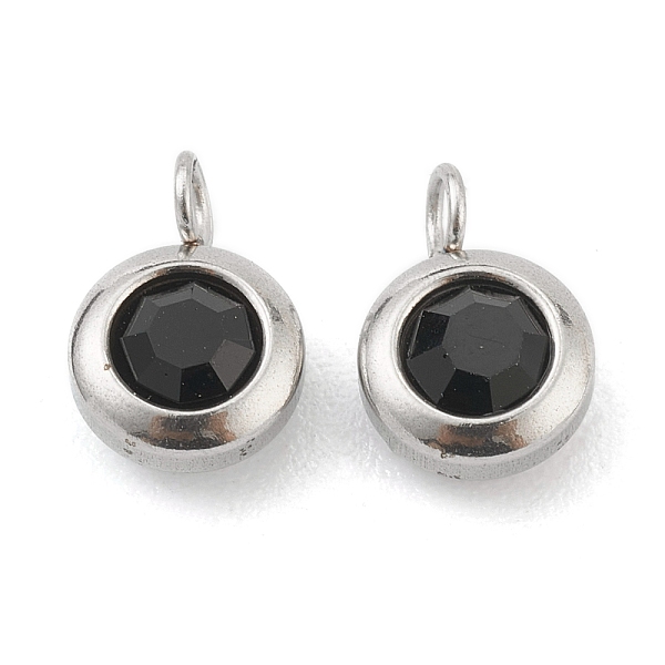 PandaHall 304 Stainless Steel Rhinestone Charms, Birthstone Charms, Flat Round, Stainless Steel Color, Jet, 9x6x4mm, Hole: 1.8mm Stainless..., Black
PandaHall 304 Stainless Steel Rhinestone Charms, Birthstone Charms, Flat Round, Stainless Steel Color, Jet, 9x6x4mm, Hole: 1.8mm Stainless..., Black