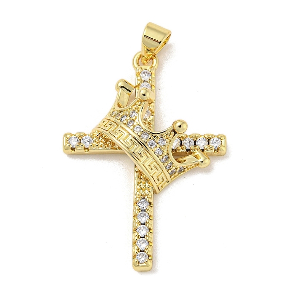 PandaHall Rack Plating Brass Micro Pave Cubic Zirconia Pendants, Long-Lasting Plated, Lead Free & Cadmium Free, Cross with Crown Charms..., Clear
PandaHall Rack Plating Brass Micro Pave Cubic Zirconia Pendants, Long-Lasting Plated, Lead Free & Cadmium Free, Cross with Crown Charms..., Clear