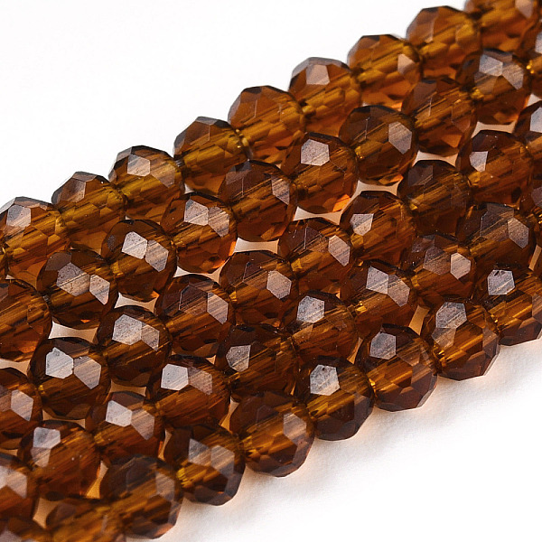 PandaHall Transparent Glass Beads Strands, Faceted, Rondelle, Saddle Brown, 3x2mm, Hole: 0.5mm, about 160~165pcs/strand, 15.35 inch~15.75...
PandaHall Transparent Glass Beads Strands, Faceted, Rondelle, Saddle Brown, 3x2mm, Hole: 0.5mm, about 160~165pcs/strand, 15.35 inch~15.75...