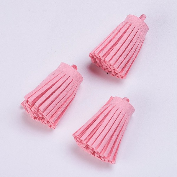 PandaHall Faux Suede Tassel Pendant Decorations, Pearl Pink, 33x13~15mm, Hole: 3~4mm Faux Suede Pink
PandaHall Faux Suede Tassel Pendant Decorations, Pearl Pink, 33x13~15mm, Hole: 3~4mm Faux Suede Pink