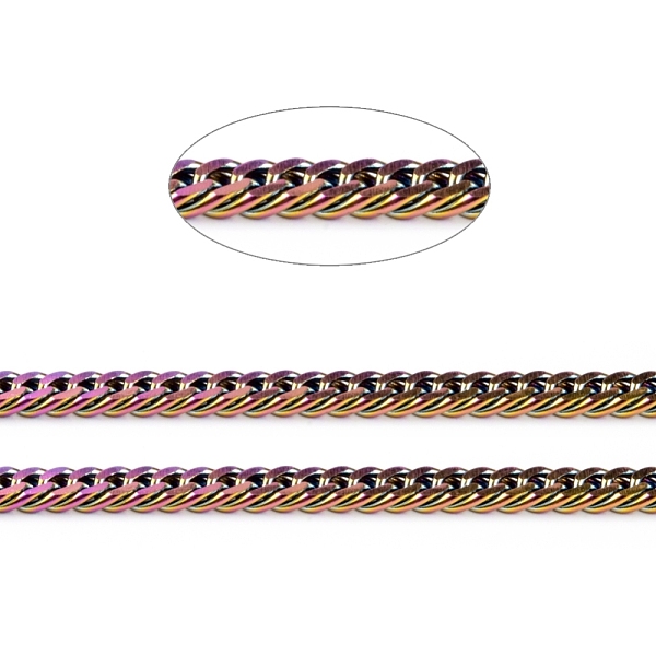 PandaHall Ion Plating(IP) 304 Stainless Steel Cuban Link Chains, Chunk Curb Chains, with Spool, Rainbow Color, 5x4x0.8mm, about 32.8 Feet...
PandaHall Ion Plating(IP) 304 Stainless Steel Cuban Link Chains, Chunk Curb Chains, with Spool, Rainbow Color, 5x4x0.8mm, about 32.8 Feet...