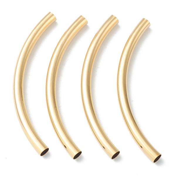 PandaHall Brass Tube Beads, Long-Lasting Plated, Curved Beads, Tube, Real 24K Gold Plated, 55x4mm, Hole: 3mm Brass Tube
PandaHall Brass Tube Beads, Long-Lasting Plated, Curved Beads, Tube, Real 24K Gold Plated, 55x4mm, Hole: 3mm Brass Tube