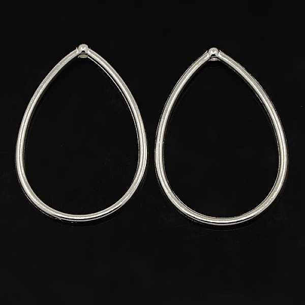PandaHall Tibetan Style Alloy Pendants, teardrop, Lead Free and Cadmium Free, Silver Color Plated, 44.5x30.5mm, Hole: 1mm Alloy Teardrop
PandaHall Tibetan Style Alloy Pendants, teardrop, Lead Free and Cadmium Free, Silver Color Plated, 44.5x30.5mm, Hole: 1mm Alloy Teardrop