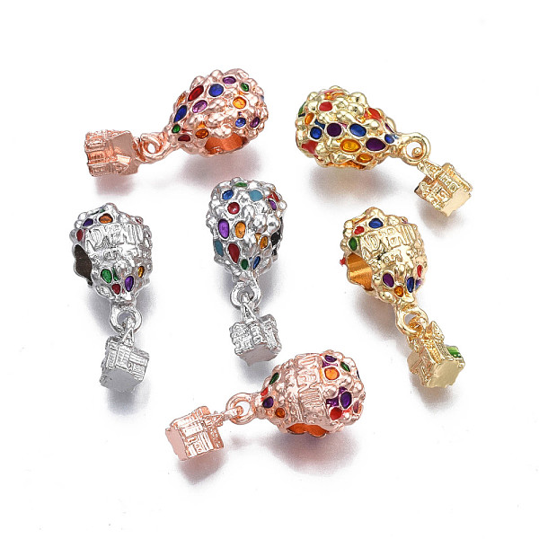PandaHall Rack Plating Alloy European Dangle Charms, with Colorful Enamel, Large Hole Pendants, Cadmium Free & Nickel Free & Lead Free...
PandaHall Rack Plating Alloy European Dangle Charms, with Colorful Enamel, Large Hole Pendants, Cadmium Free & Nickel Free & Lead Free...