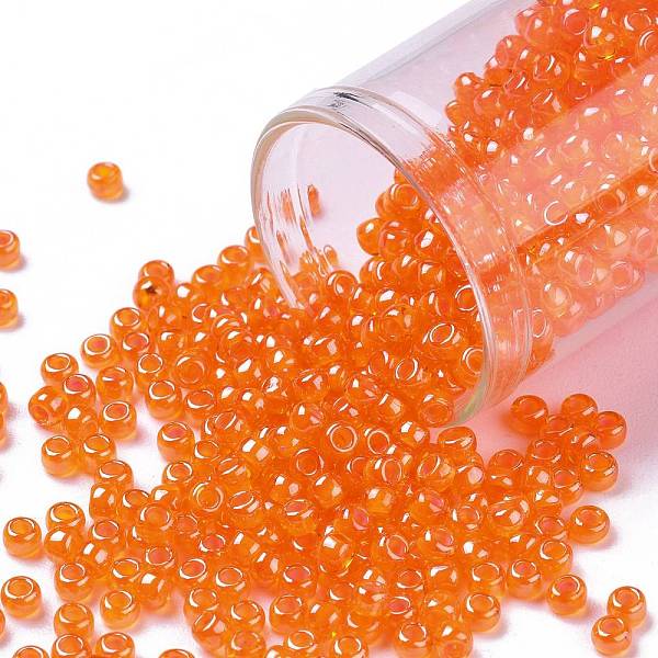 PandaHall TOHO Round Seed Beads, Japanese Seed Beads, (957) Inside Color Hyacinth/White Lined, 8/0, 3mm, Hole: 1mm, about 1110pcs/50g Glass...
PandaHall TOHO Round Seed Beads, Japanese Seed Beads, (957) Inside Color Hyacinth/White Lined, 8/0, 3mm, Hole: 1mm, about 1110pcs/50g Glass...