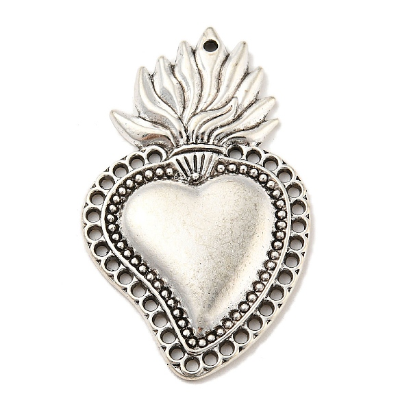 PandaHall Tibetan Style Alloy Pendants, Heart Theme Charms, Antique Silver, 48x29x3mm, Hole: 1.4mm Alloy Heart
PandaHall Tibetan Style Alloy Pendants, Heart Theme Charms, Antique Silver, 48x29x3mm, Hole: 1.4mm Alloy Heart
