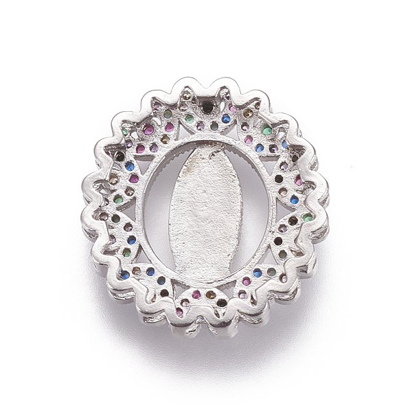 PandaHall Brass Micro Pave Cubic Zirconia Slide Charms, Oval with Virgin Mary, Colorful, Platinum, 22x20.5x5.5mm, Hole: 1.5x3.5mm...
PandaHall Brass Micro Pave Cubic Zirconia Slide Charms, Oval with Virgin Mary, Colorful, Platinum, 22x20.5x5.5mm, Hole: 1.5x3.5mm...