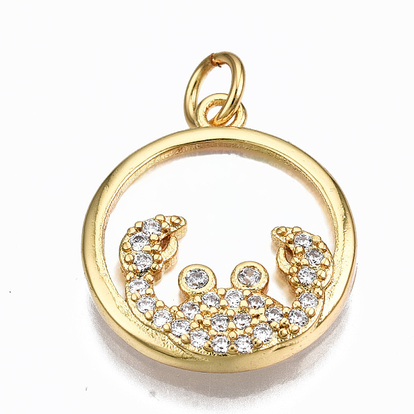 PandaHall Brass Micro Pave Clear Cubic Zirconia Pendants, with Shell and Jump Rings, Cadmium Free & Nickel Free & Lead Free, Flat Round with...
PandaHall Brass Micro Pave Clear Cubic Zirconia Pendants, with Shell and Jump Rings, Cadmium Free & Nickel Free & Lead Free, Flat Round with...