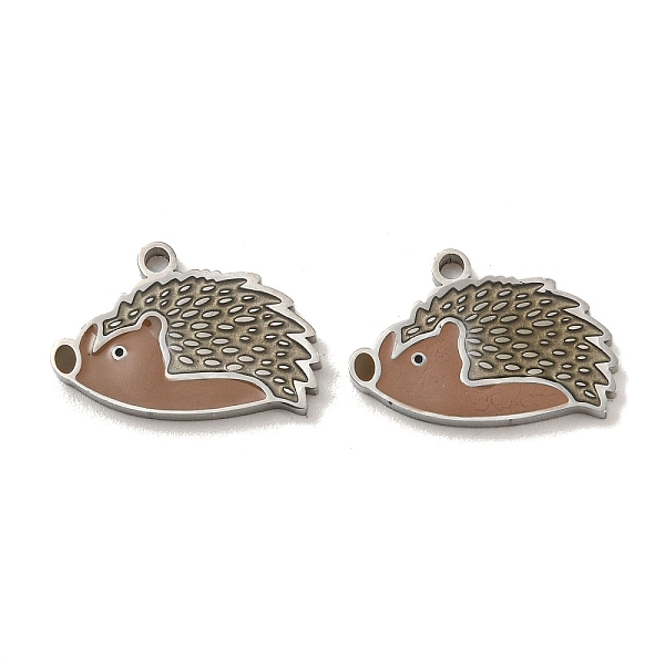 PandaHall 316 Surgical Stainless Steel Pendants, with Enamel, Hedgehog Charm, Stainless Steel Color, 10.5x16x2mm, Hole: 1.4mm Stainless..., Brown
PandaHall 316 Surgical Stainless Steel Pendants, with Enamel, Hedgehog Charm, Stainless Steel Color, 10.5x16x2mm, Hole: 1.4mm Stainless..., Brown