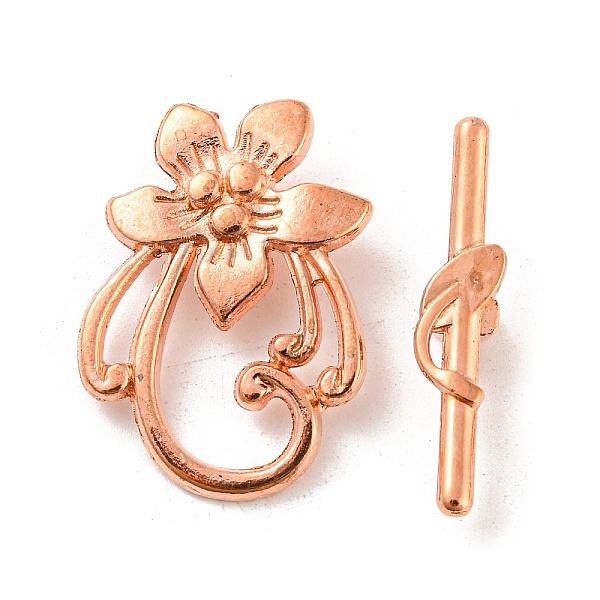 PandaHall Flower Alloy Toggle Clasps, Cadmium Free & Nickel Free & Lead Free, Rose Gold, Flower: 20x28mm, Bar: 5x30mm, hole: 2mm Alloy...
PandaHall Flower Alloy Toggle Clasps, Cadmium Free & Nickel Free & Lead Free, Rose Gold, Flower: 20x28mm, Bar: 5x30mm, hole: 2mm Alloy...