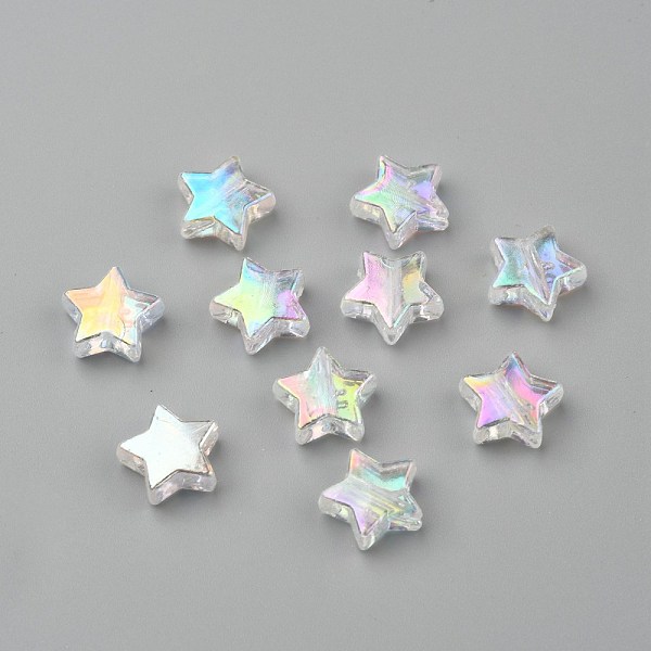 PandaHall Eco-Friendly Transparent Acrylic Beads, Star, Clear AB, AB Color, about 10mm in diameter, 4mm thick, hole:1.5mm Acrylic Star Clear
PandaHall Eco-Friendly Transparent Acrylic Beads, Star, Clear AB, AB Color, about 10mm in diameter, 4mm thick, hole:1.5mm Acrylic Star Clear