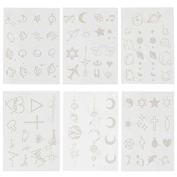 PandaHall GORGECRAFT 6 Sheets 6 Styles Simple Temporary Tattoo Moon Tattoos Removable Body Stickers Paper Waterproof Planet Star Sun Heart...
PandaHall GORGECRAFT 6 Sheets 6 Styles Simple Temporary Tattoo Moon Tattoos Removable Body Stickers Paper Waterproof Planet Star Sun Heart...