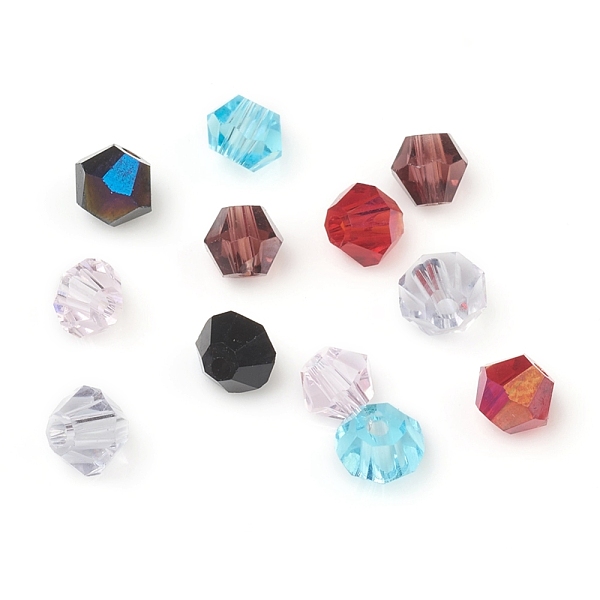 PandaHall Electroplate Glass Beads, AB Color Plated, Faceted, Bicone, Mixed Color, 4x4mm, Hole: 1mm Glass Bicone Multicolor
PandaHall Electroplate Glass Beads, AB Color Plated, Faceted, Bicone, Mixed Color, 4x4mm, Hole: 1mm Glass Bicone Multicolor