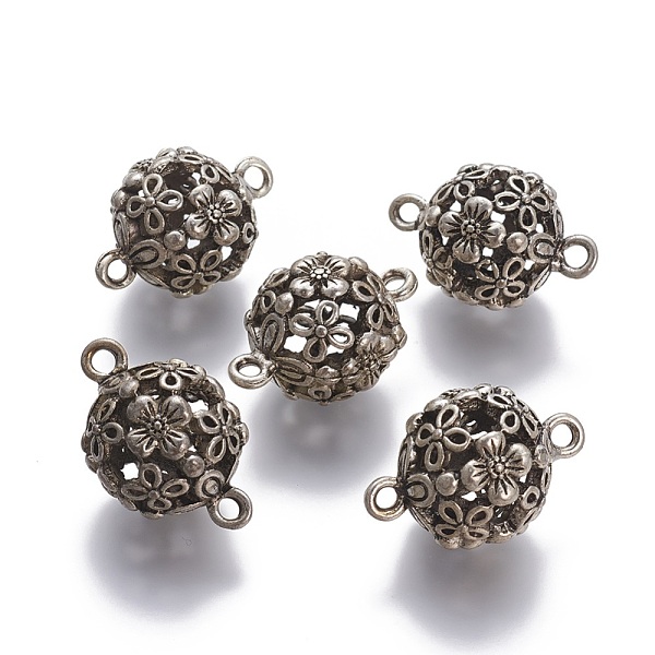 PandaHall Tibetan Style Alloy Links connectors, Round with Flower, Antique Silver, 32~32.5x20~21mm, Hole: 2.5mm Alloy Round
PandaHall Tibetan Style Alloy Links connectors, Round with Flower, Antique Silver, 32~32.5x20~21mm, Hole: 2.5mm Alloy Round