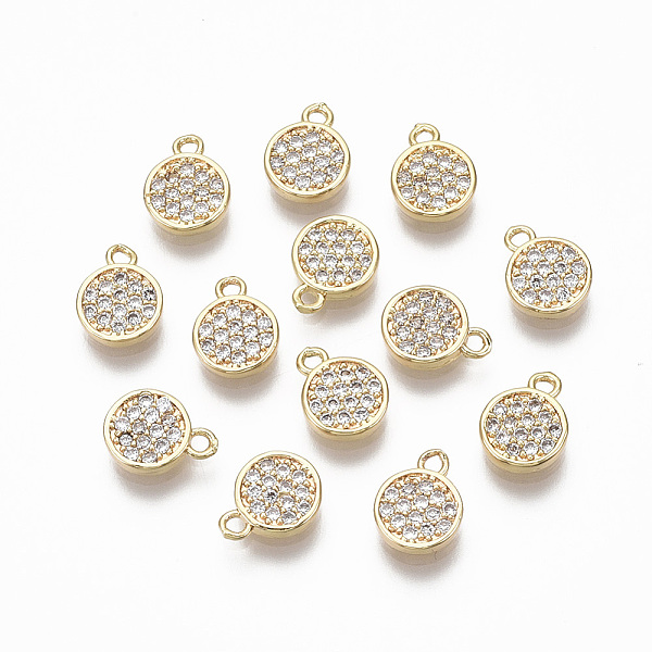 PandaHall Brass Micro Pave Clear Cubic Zirconia Charms, Nickel Free, Flat Round, Real 18K Gold Plated, 8.5x6.5x1.5mm, Hole: 0.9mm...
PandaHall Brass Micro Pave Clear Cubic Zirconia Charms, Nickel Free, Flat Round, Real 18K Gold Plated, 8.5x6.5x1.5mm, Hole: 0.9mm...