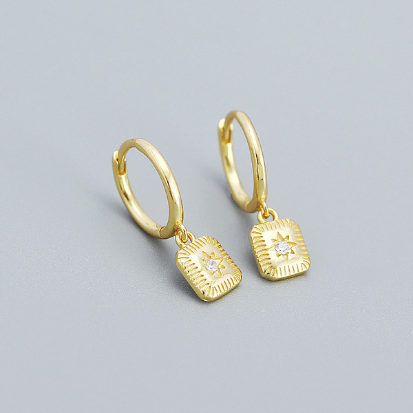 PandaHall Square with Star 925 Sterling Silver Pave Green Cubic Zirconia Hoop Dangle Earrings for Women, Golden Sterling Silver Square
PandaHall Square with Star 925 Sterling Silver Pave Green Cubic Zirconia Hoop Dangle Earrings for Women, Golden Sterling Silver Square