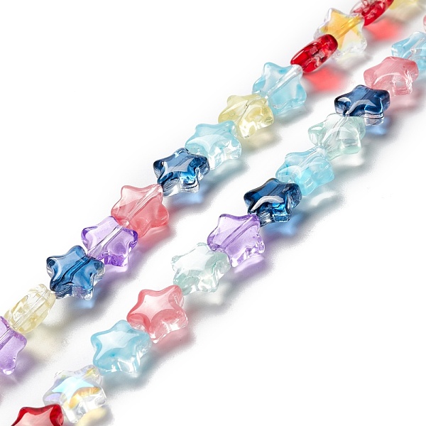 PandaHall Transparent Glass Beads Strand, Star, Colorful, 8~8.5x8~8.5x3.5~4mm, Hole: 1mm, about 50pcs/strand, 14.25~15.35 inch(36.2~39cm)...
PandaHall Transparent Glass Beads Strand, Star, Colorful, 8~8.5x8~8.5x3.5~4mm, Hole: 1mm, about 50pcs/strand, 14.25~15.35 inch(36.2~39cm)...