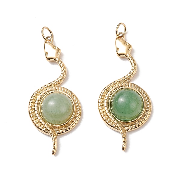 PandaHall Natural Green Aventurine Pendants, with Ion Plating(IP) Golden Tone 304 Stainless Steel Findings, Snake with Half Round Charm...
PandaHall Natural Green Aventurine Pendants, with Ion Plating(IP) Golden Tone 304 Stainless Steel Findings, Snake with Half Round Charm...