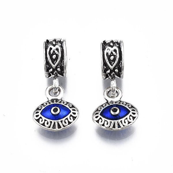 PandaHall Alloy Enamel European Dangle Charms, Evil Eye, Large Hole Pendants, Antique Silver, Blue, 23.5mm, Hole: 5mm Alloy+Enamel Evil Eye...
PandaHall Alloy Enamel European Dangle Charms, Evil Eye, Large Hole Pendants, Antique Silver, Blue, 23.5mm, Hole: 5mm Alloy+Enamel Evil Eye...