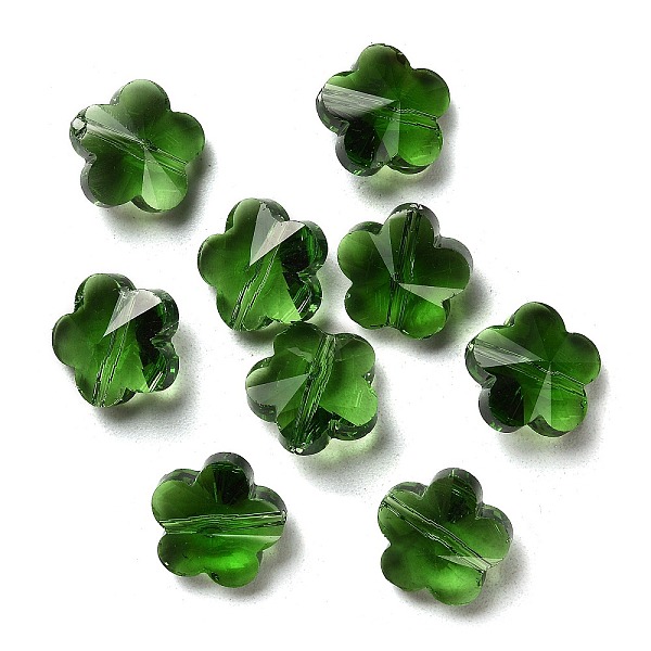 PandaHall Transparent Glass Beads, Faceted, Plum Blossom, Green, 13x13.5x8.5mm, Hole: 1mm Glass Flower Green 
PandaHall Transparent Glass Beads, Faceted, Plum Blossom, Green, 13x13.5x8.5mm, Hole: 1mm Glass Flower Green