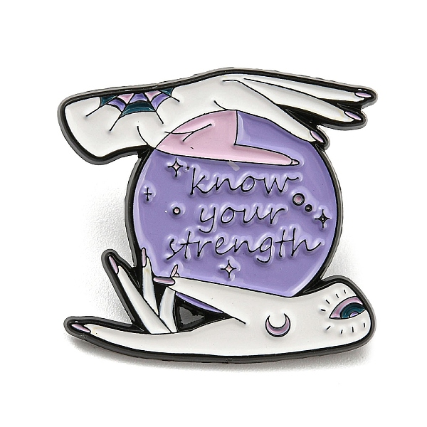 PandaHall Enamel Pins, Black Alloy Brooches for Backpack Clothes, Word Know Your Strength, Hand & Crystal Ball, 28x30.5x1.5mm Alloy+Enamel..., White
PandaHall Enamel Pins, Black Alloy Brooches for Backpack Clothes, Word Know Your Strength, Hand & Crystal Ball, 28x30.5x1.5mm Alloy+Enamel..., White