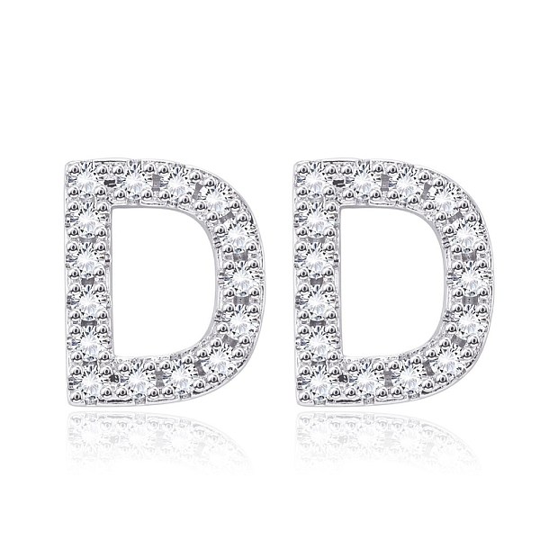 PandaHall Brass Cubic Zirconia Stud Earrings, with Ear Nuts, Alphabet, Letter D, Clear, Platinum, 12.2x10x2.5mm, Pin: 0.9mm Cubic Zirconia...
PandaHall Brass Cubic Zirconia Stud Earrings, with Ear Nuts, Alphabet, Letter D, Clear, Platinum, 12.2x10x2.5mm, Pin: 0.9mm Cubic Zirconia...