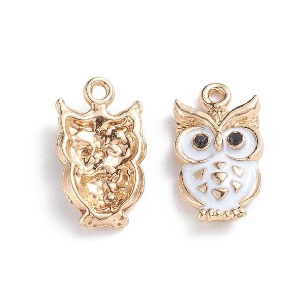PandaHall Alloy Enamel Pendants, Owl, Golden, White, 20x11x3.5mm, Hole: 1.6mm Alloy+Enamel Owl White
PandaHall Alloy Enamel Pendants, Owl, Golden, White, 20x11x3.5mm, Hole: 1.6mm Alloy+Enamel Owl White