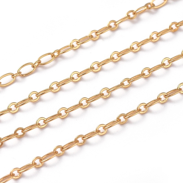 PandaHall Brass Figaro Chains, Oval Link Chains, Long-Lasting Plated, Soldered, with Spool, Real 18K Gold Plated, 6x3x0.6mm, about 16.4 Feet...
PandaHall Brass Figaro Chains, Oval Link Chains, Long-Lasting Plated, Soldered, with Spool, Real 18K Gold Plated, 6x3x0.6mm, about 16.4 Feet...