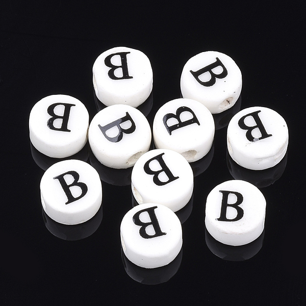 PandaHall Handmade Porcelain Beads, Horizontal Hole, Flat Round with Letter, White, Letter.B, 8~8.5x4.5mm, Hole: 2mm Porcelain Letter B...
PandaHall Handmade Porcelain Beads, Horizontal Hole, Flat Round with Letter, White, Letter.B, 8~8.5x4.5mm, Hole: 2mm Porcelain Letter B...