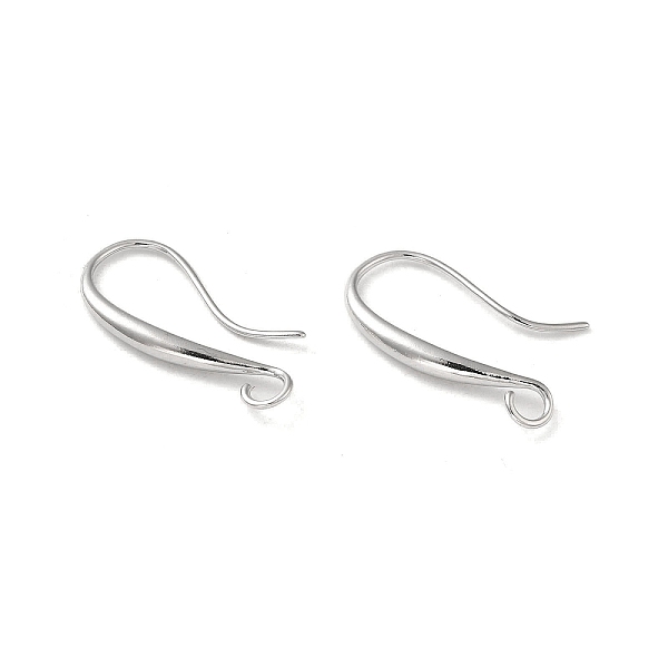 PandaHall Brass Earring Hooks, Ear Wire with Loops, Real Platinum Plated, 22 Gauge, 20x2mm, Hole: 2.7mm, Pin: 0.6mm Brass
PandaHall Brass Earring Hooks, Ear Wire with Loops, Real Platinum Plated, 22 Gauge, 20x2mm, Hole: 2.7mm, Pin: 0.6mm Brass