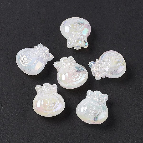 PandaHall Opaque Acrylic Beads, AB Color, Lucky Fortune Bag with Dollar Sign, White, 20x18x10.5mm, Hole: 3mm Acrylic Bag White
PandaHall Opaque Acrylic Beads, AB Color, Lucky Fortune Bag with Dollar Sign, White, 20x18x10.5mm, Hole: 3mm Acrylic Bag White