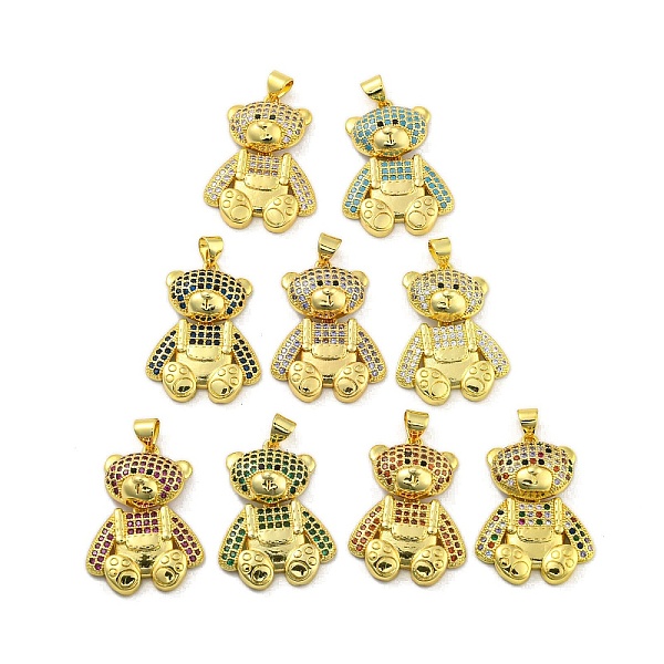 PandaHall Brass Micro Pave Cubic Zirconia Pendants, Real 18K Gold Plated, Bear, Mixed Color, 27.5x20.5x5.5mm, Hole: 3x4.5mm Brass+Cubic..., Multicolor
PandaHall Brass Micro Pave Cubic Zirconia Pendants, Real 18K Gold Plated, Bear, Mixed Color, 27.5x20.5x5.5mm, Hole: 3x4.5mm Brass+Cubic..., Multicolor