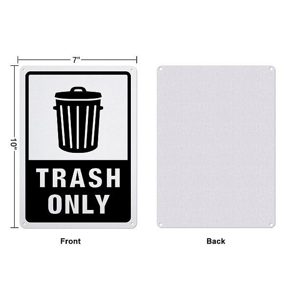 PandaHall GLOBLELAND 2 Pack Trash Only Sign, 10x7 inches 40 Mil Aluminum Trash Signs Decorative for indoor or outdoor, UV Protected..., Black
PandaHall GLOBLELAND 2 Pack Trash Only Sign, 10x7 inches 40 Mil Aluminum Trash Signs Decorative for indoor or outdoor, UV Protected..., Black