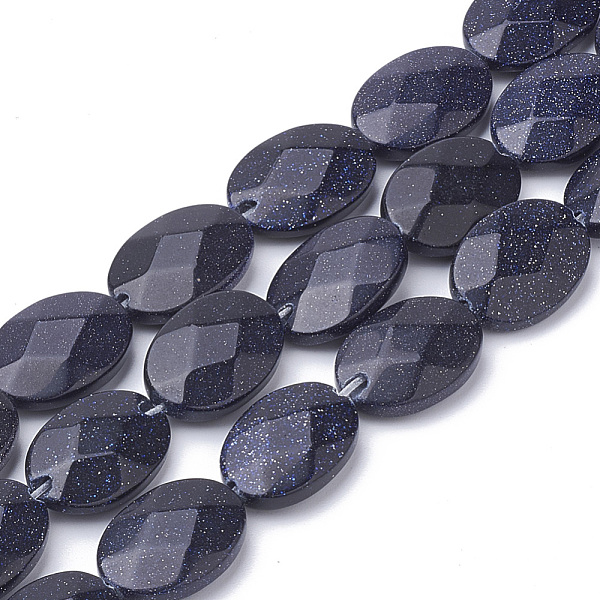 PandaHall Synthetic Blue Goldstone Beads Strands, Faceted, Oval, 18~18.5x13~13.5x5mm, Hole: 1mm, about 22pcs/strand, 15.7 inch Blue...
PandaHall Synthetic Blue Goldstone Beads Strands, Faceted, Oval, 18~18.5x13~13.5x5mm, Hole: 1mm, about 22pcs/strand, 15.7 inch Blue...