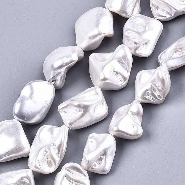 PandaHall Electroplated Natural Freshwater Shell Beads Strands, Dyed, Nuggets, White, 13~22x10~16x8~11mm, Hole: 1mm, about 20~23pcs/strand...
PandaHall Electroplated Natural Freshwater Shell Beads Strands, Dyed, Nuggets, White, 13~22x10~16x8~11mm, Hole: 1mm, about 20~23pcs/strand...