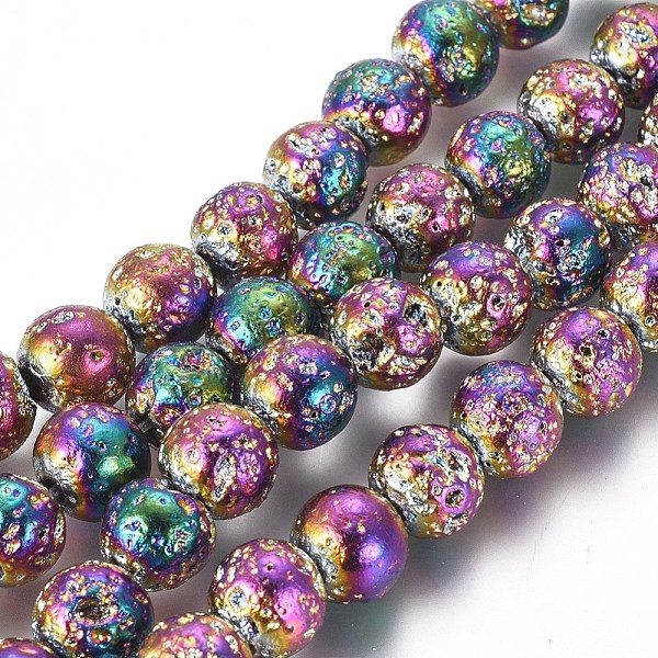 PandaHall Electroplated Natural Lava Rock Beads Strands, Round, Multi-color Plated, 8mm, Hole: 1mm, about 48pcs/Strand, 15.75 inch(40cm)...
PandaHall Electroplated Natural Lava Rock Beads Strands, Round, Multi-color Plated, 8mm, Hole: 1mm, about 48pcs/Strand, 15.75 inch(40cm)...