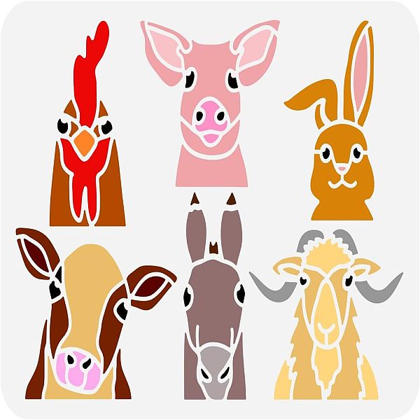 PandaHall FINGERINSPIRE Farm Animal Stencil 11.7x8.3inch Reusable Animal Head Drawing Stencil DIY Chicken, Pig, Rabbit, Cow, Horse, Sheep...
PandaHall FINGERINSPIRE Farm Animal Stencil 11.7x8.3inch Reusable Animal Head Drawing Stencil DIY Chicken, Pig, Rabbit, Cow, Horse, Sheep...