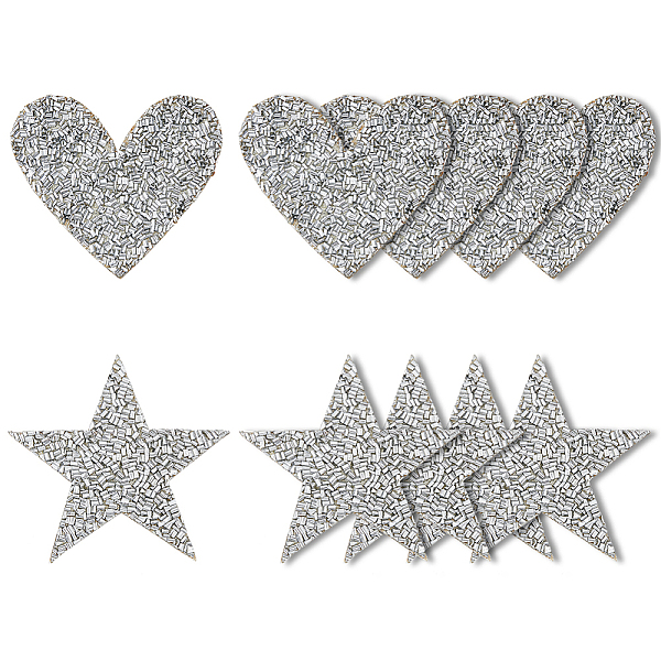 PandaHall HOBBIESAY 16Pcs 2 Style Star and Heart Beaded Appliques Patch Silver Iron on Sew on Clothing Patches Large Plastic Sequin Heart...
PandaHall HOBBIESAY 16Pcs 2 Style Star and Heart Beaded Appliques Patch Silver Iron on Sew on Clothing Patches Large Plastic Sequin Heart...