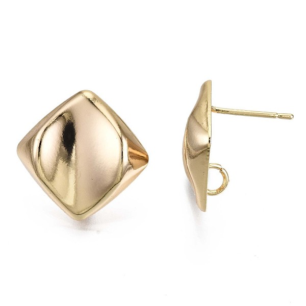 PandaHall Brass Stud Earring Findings, Nickel Free, Rhombus, Real 18K Gold Plated, 17x17mm, Hole: 2mm, Pin: 0.7mm, Side Length: 14mm Brass...
PandaHall Brass Stud Earring Findings, Nickel Free, Rhombus, Real 18K Gold Plated, 17x17mm, Hole: 2mm, Pin: 0.7mm, Side Length: 14mm Brass...