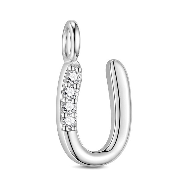 PandaHall SHEGRACE Rhodium Plated 925 Sterling Silver Charms, with Grade AAA Cubic Zirconia, For Bracelet Making, Letter U, Platinum, 10x7mm..., Clear
PandaHall SHEGRACE Rhodium Plated 925 Sterling Silver Charms, with Grade AAA Cubic Zirconia, For Bracelet Making, Letter U, Platinum, 10x7mm..., Clear
