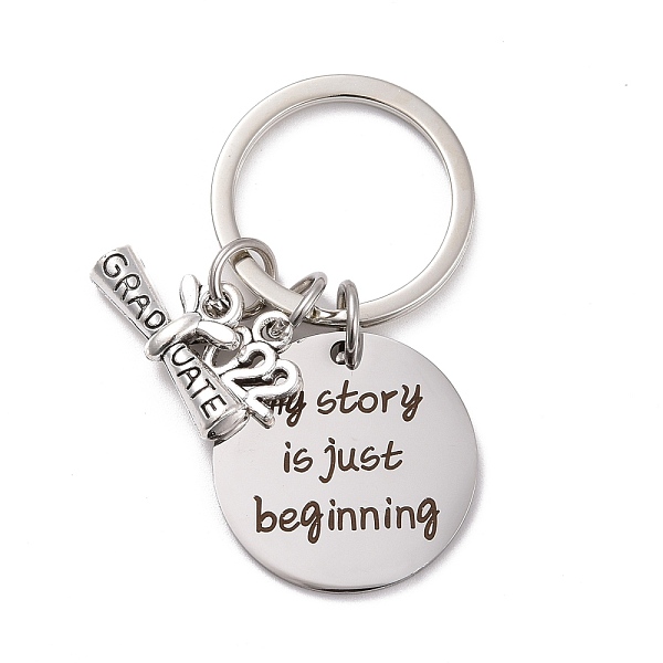 PandaHall Graduation Theme 201 Stainless Steel Keychain Clasps, Flat Round with 2022 & Diploma, Word, 52mm Stainless Steel Word
PandaHall Graduation Theme 201 Stainless Steel Keychain Clasps, Flat Round with 2022 & Diploma, Word, 52mm Stainless Steel Word