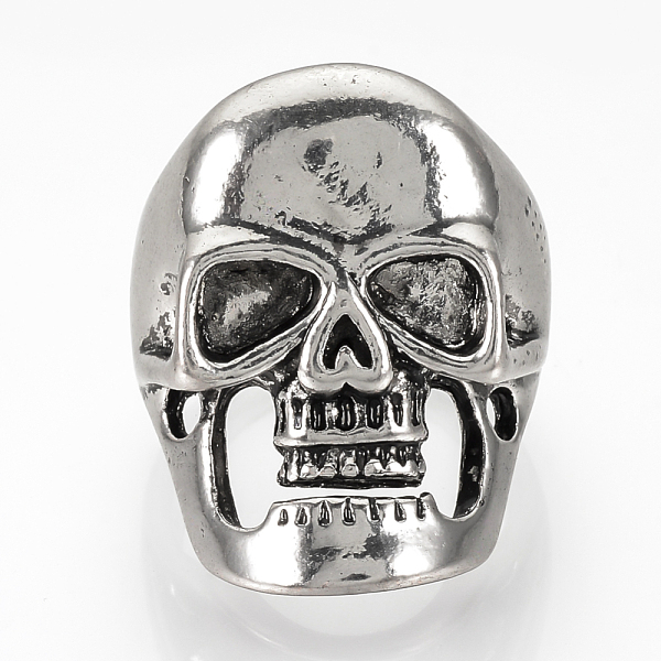 PandaHall Alloy Finger Rings, Wide Band Rings, Skull, Antique Silver, US Size 9 3/4(19.5mm) Alloy
PandaHall Alloy Finger Rings, Wide Band Rings, Skull, Antique Silver, US Size 9 3/4(19.5mm) Alloy