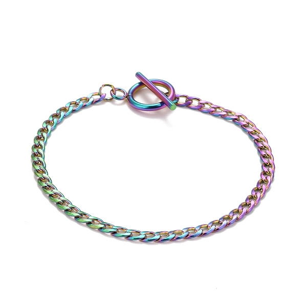 PandaHall Ion Plating(IP) Rainbow Color 304 Stainless Steel Chain Bracelets for Women or Men, Curb Chain Bracelets, 8 inch(20.45cm) 304...
PandaHall Ion Plating(IP) Rainbow Color 304 Stainless Steel Chain Bracelets for Women or Men, Curb Chain Bracelets, 8 inch(20.45cm) 304...